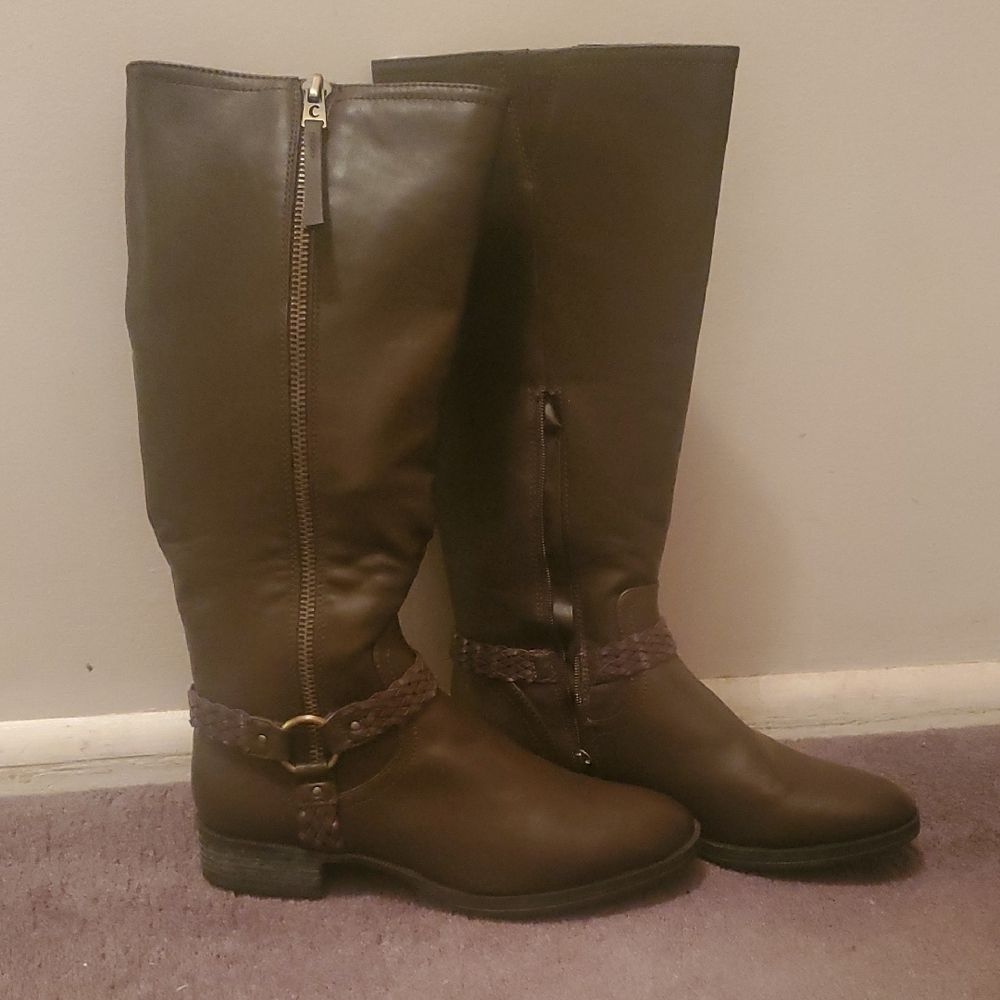 Elegant Dark Brown Over the Knee Boots